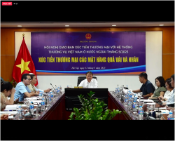 Hội nghị giao ban xúc tiến thương mại với hệ thống Thương vụ Việt Nam ở nước ngoài tháng 5/2023
