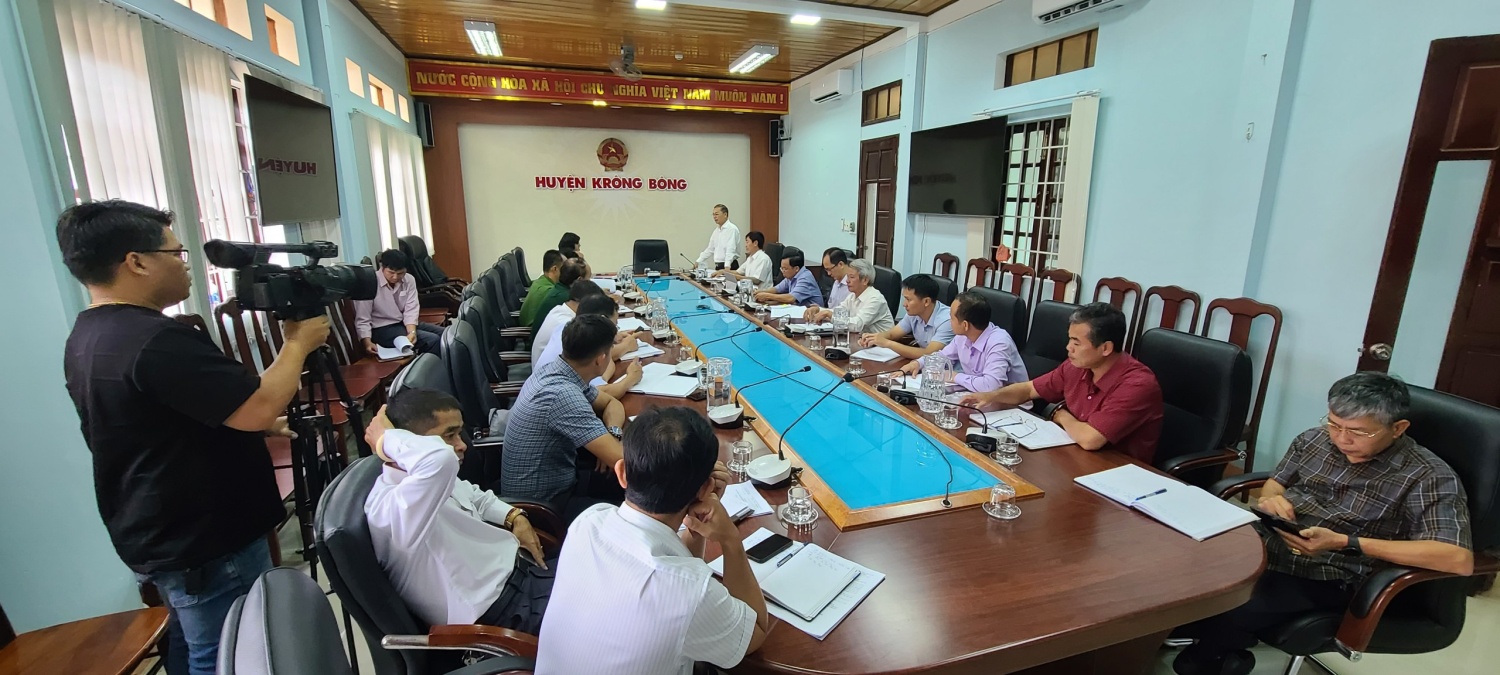 Kiểm tra việc chỉ đạo thực hiện các hoạt động phòng, chống thiên tai và tổ chức kiểm tra công tác phòng, chống thiên tai tại huyện Krông Bông năm 2023