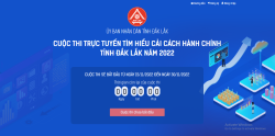 Cuộc thi trực tuyến tìm hiểu cải cách hành chính tỉnh Đắk Lắk năm 2022