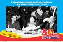 Tuyên truyền Kỷ niệm 50 năm Ngày ký Hiệp định Paris về chấm dứt chiến tranh, lập lại hòa bình ở Việt Nam (27/1/1973 - 27/1/2023).