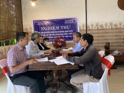 Nghiệm thu đề án khuyến công địa phương năm 2023 “Hỗ trợ ứng dụng máy móc thiết bị tiên tiến trong sản xuất hạt mắc ca” tại xã Cư Né, huyện Krông Búk.