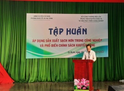 Khuyến công Đắk Lắk: Tổ chức tập huấn về áp dụng sản xuất sạch hơn trong công nghiệp và phổ biến chính sách Khuyến công tại huyện Cư Kuin.