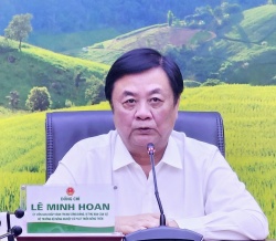 Ông Lê Minh Hoan phát biểu trực tuyến