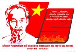 Tuyên truyền kỷ niệm 75 năm ngày Chủ tịch Hồ Chí Minh ra Lời kêu gọi thi đua ái quốc (11/6/1948 - 11/6/2023)