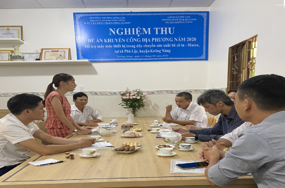 Nghiệm thu đề án khuyến công địa phương năm 2020  tại huyện Krông Năng