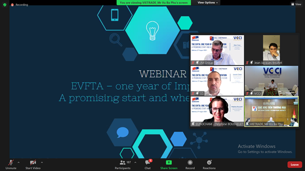 Webinar reviews one-year implementation of EVFTA