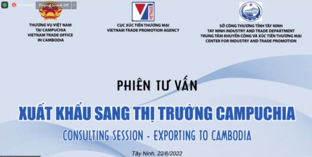 Phiên tư vấn xuất khẩu sang thị trường Campuchia