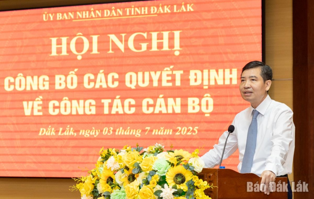 Sáng 3/7, UBND tỉnh đã tổ chức Hội nghị công bố các quyết định của Chủ tịch UBND tỉnh về công tác cán bộ.