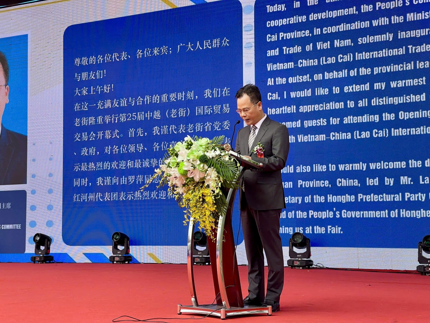 Ông Nguyễn Thành Sinh – Phó Chủ tịch Uỷ ban nhân dân tỉnh Lào Cai phát biểu khai mạc