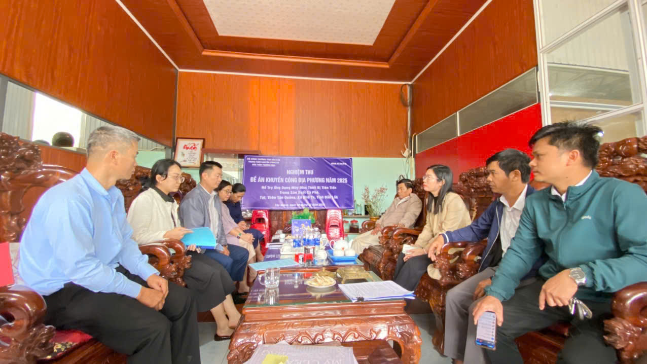Trao đổi tại buổi nghiệm thu đề án khuyến công địa phương năm 2025