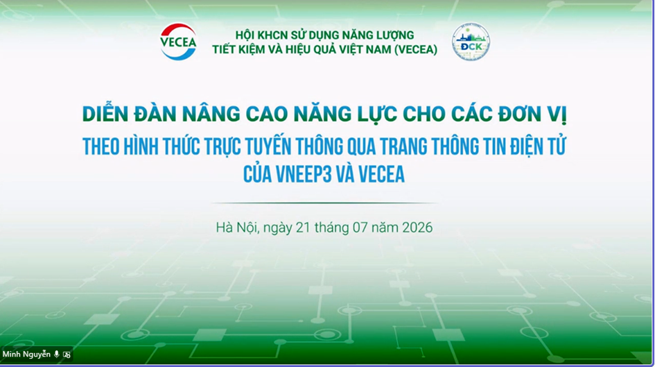 Diễn đàn nâng cao năng lực kết nối Mạng lưới Tiết kiệm năng lượng
